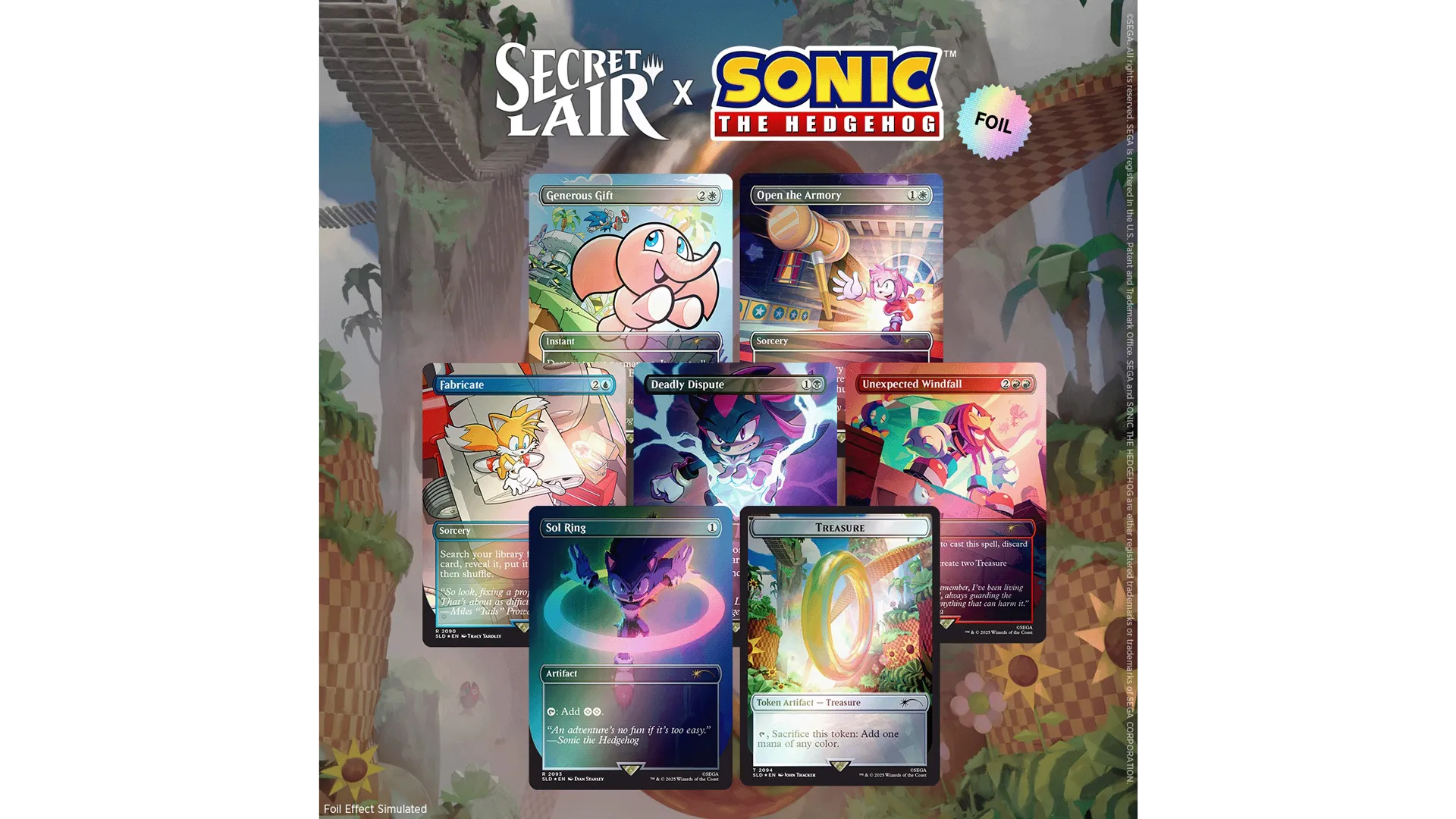 Magic: mtg secret lair foil sonic 5枚セット The Gathering Secret